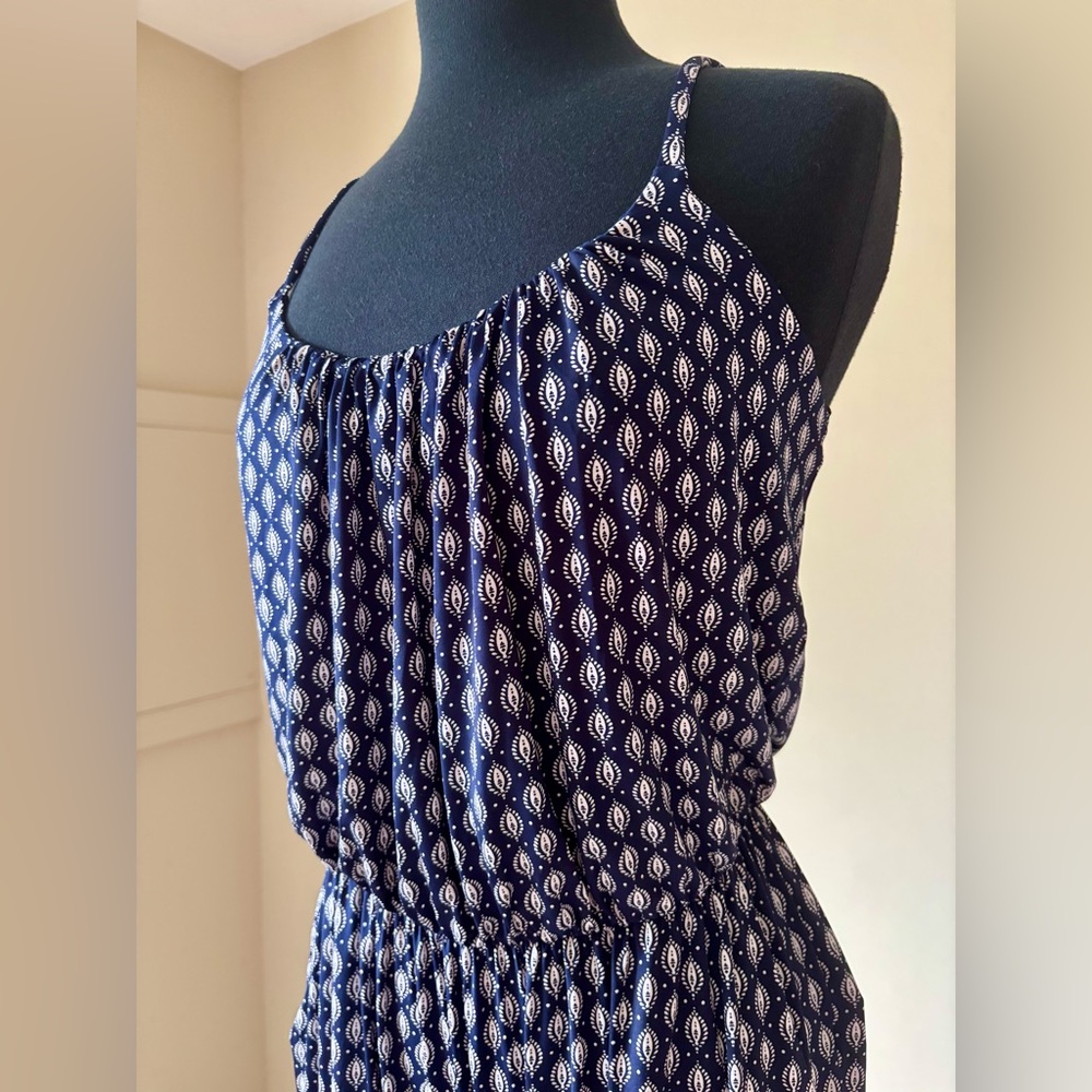 Kaleigh Adalia Knit Navy Patterned Jumpsuit - Picture 6 of 12